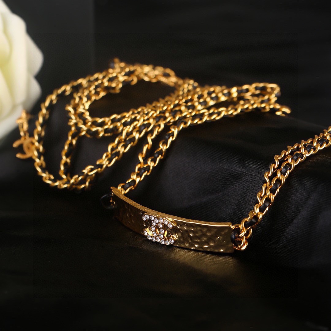 CCW134 Metal and leather cc chain belt - ccjewelryacc