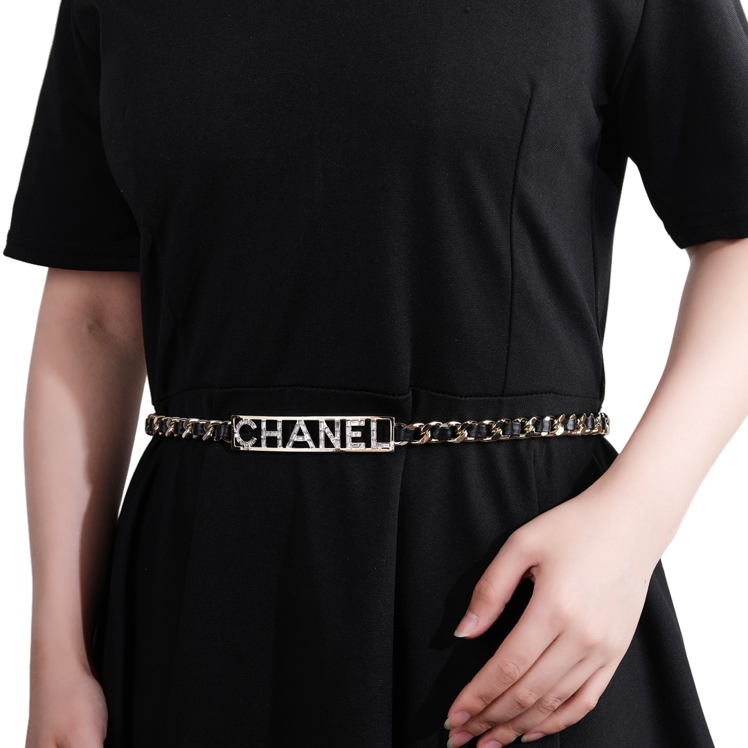 CCW141 CC Metal leather waist chain belt - ccjewelryacc