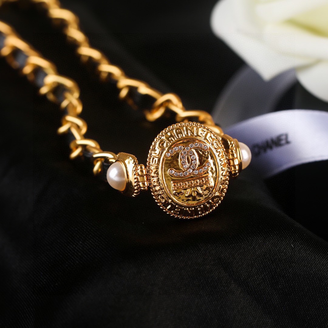 CCW133 Metal and leather cc chain belt - ccjewelryacc