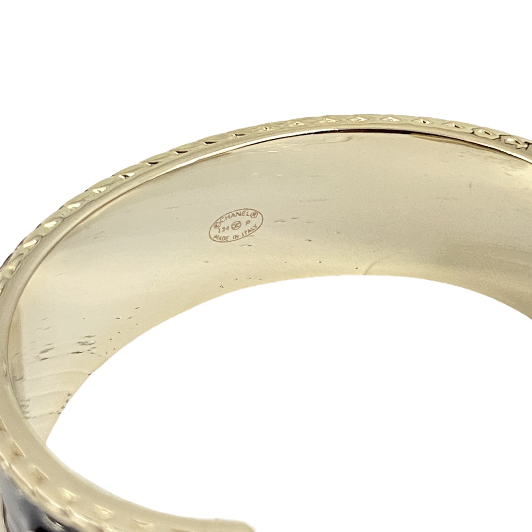 CCS103 24 Denim Blue CC logo with Engraved riveted gold coin Bangle Bracelet - ccjewelryacc