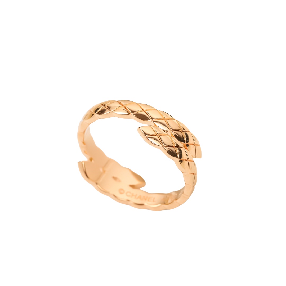CCRS008 18k Gold coco crush ring double ring - ccjewelryacc