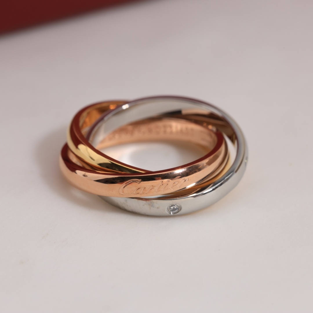 CTR018 5 Diamond TRINITY ring - ccjewelryacc