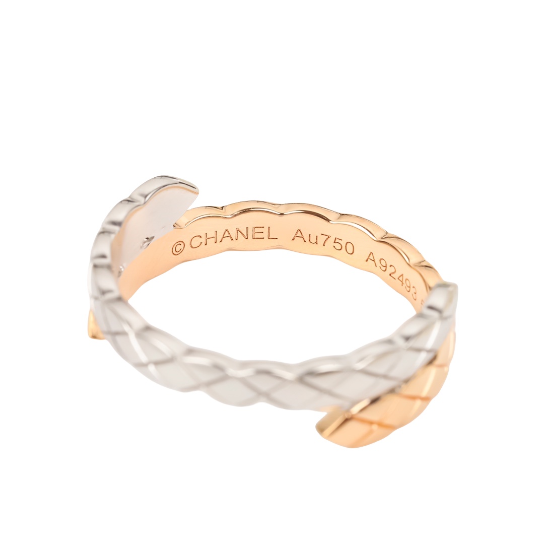 CCRS008 18k Gold coco crush ring double ring - ccjewelryacc