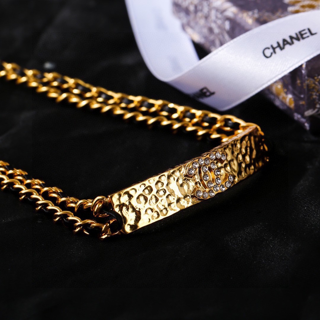 CCW134 Metal and leather cc chain belt - ccjewelryacc