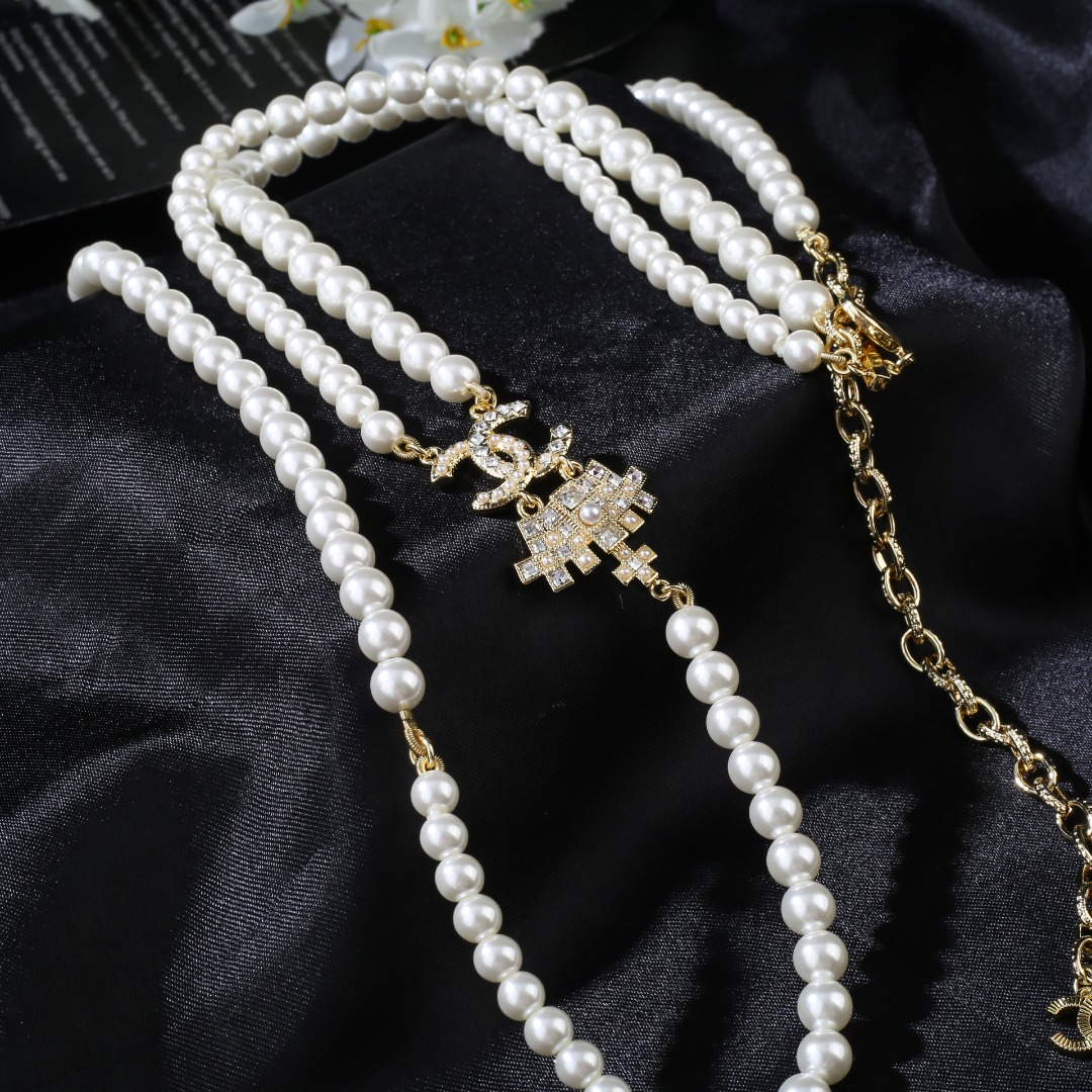 CCW120 CC pearl chain belt - ccjewelryacc