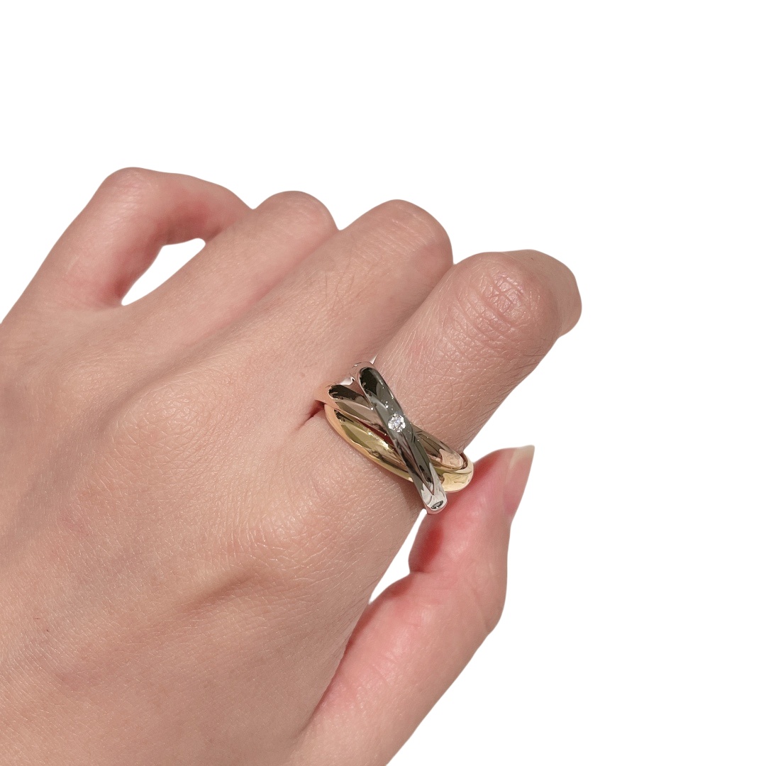 CTR018 5 Diamond TRINITY ring - ccjewelryacc