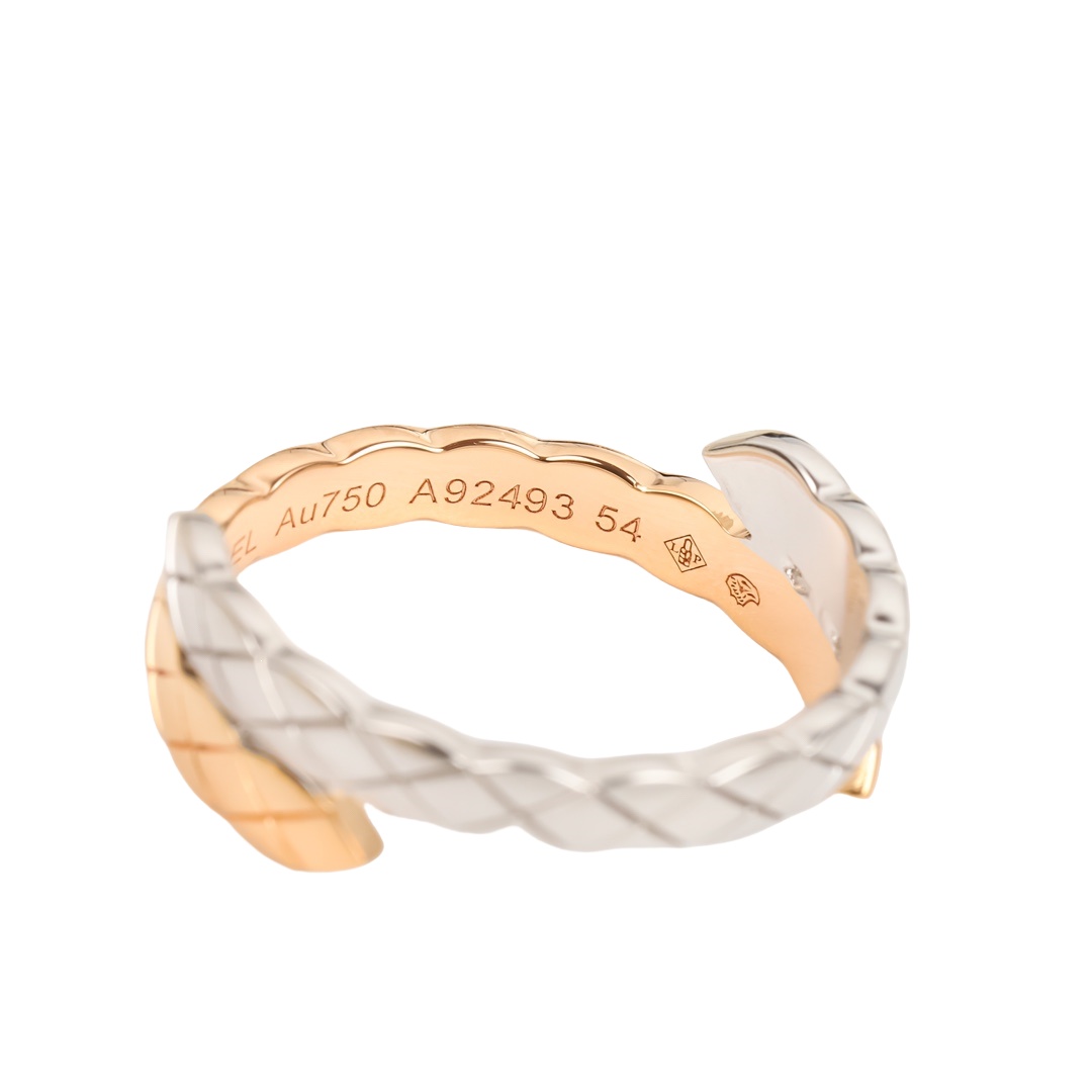 CCRS008 18k Gold coco crush ring double ring - ccjewelryacc