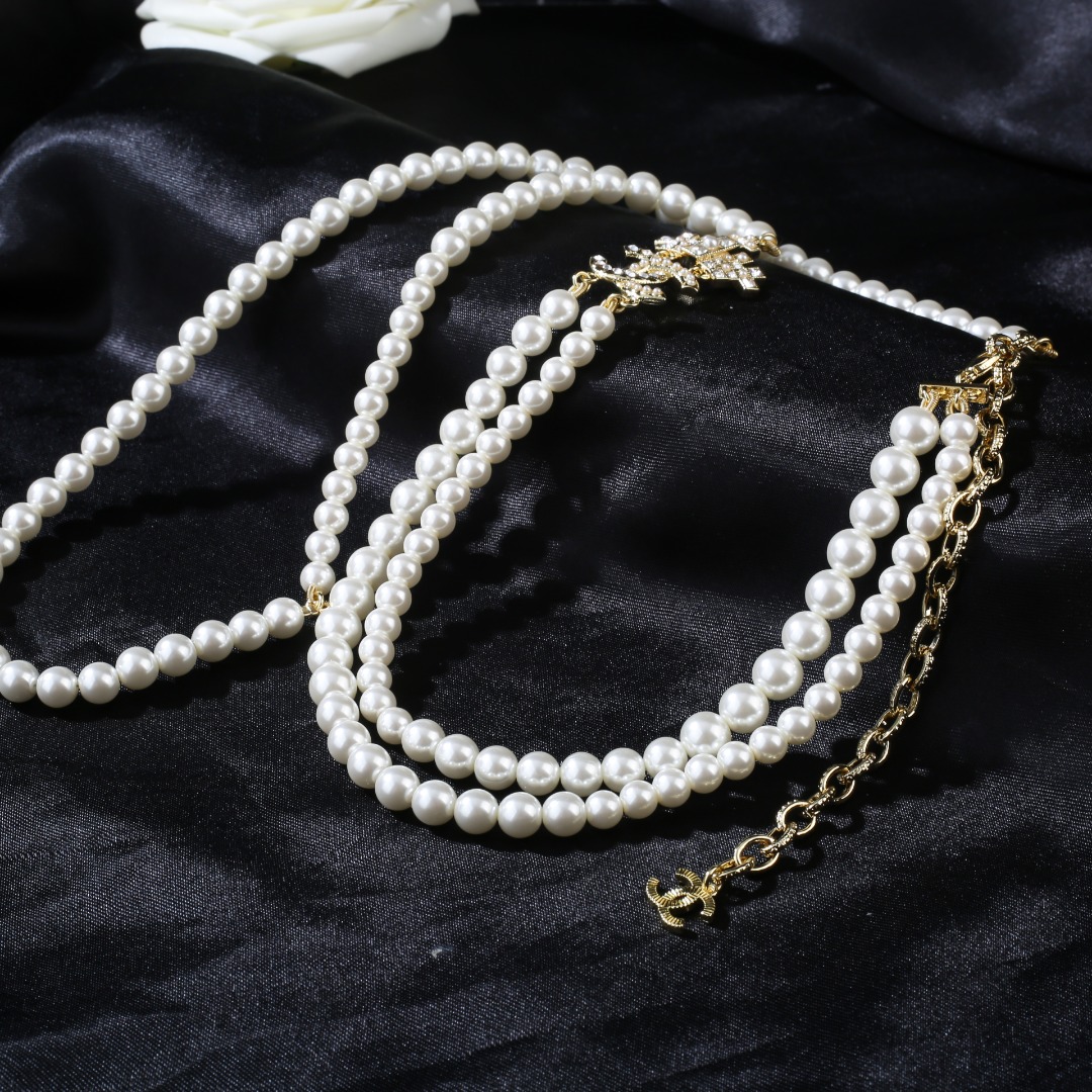 CCW120 CC pearl chain belt - ccjewelryacc