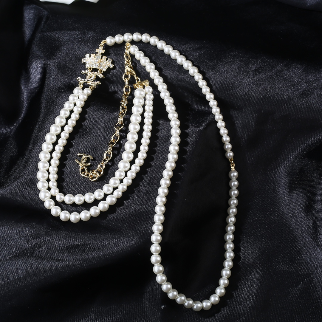 CCW120 CC pearl chain belt - ccjewelryacc