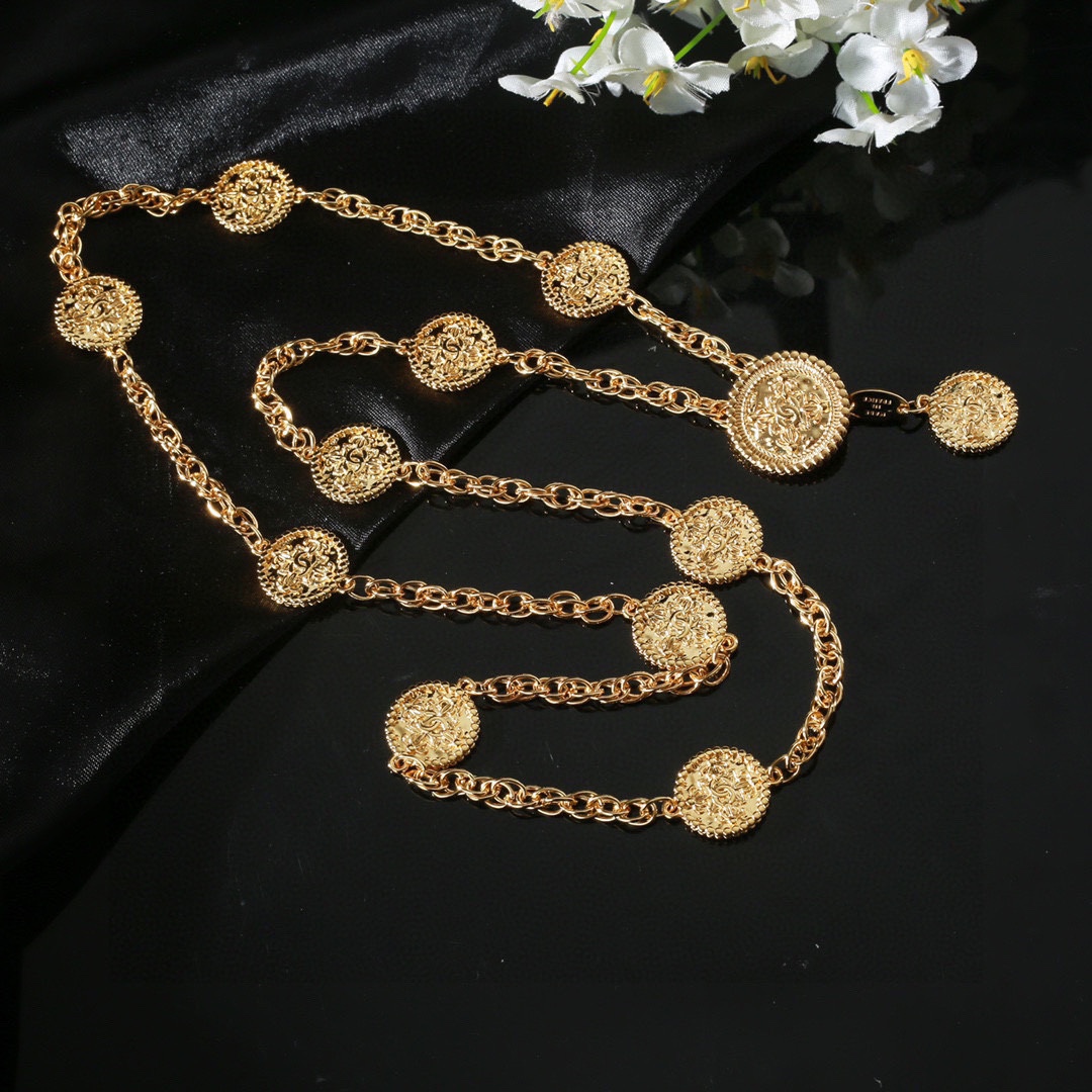 CCW128 vintage gold charm waist chain belt - ccjewelryacc