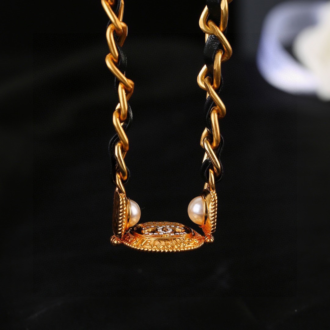 CCW133 Metal and leather cc chain belt - ccjewelryacc