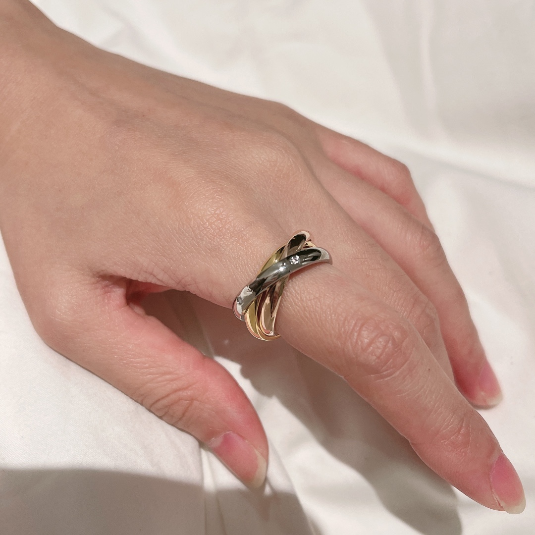 CTR018 5 Diamond TRINITY ring - ccjewelryacc