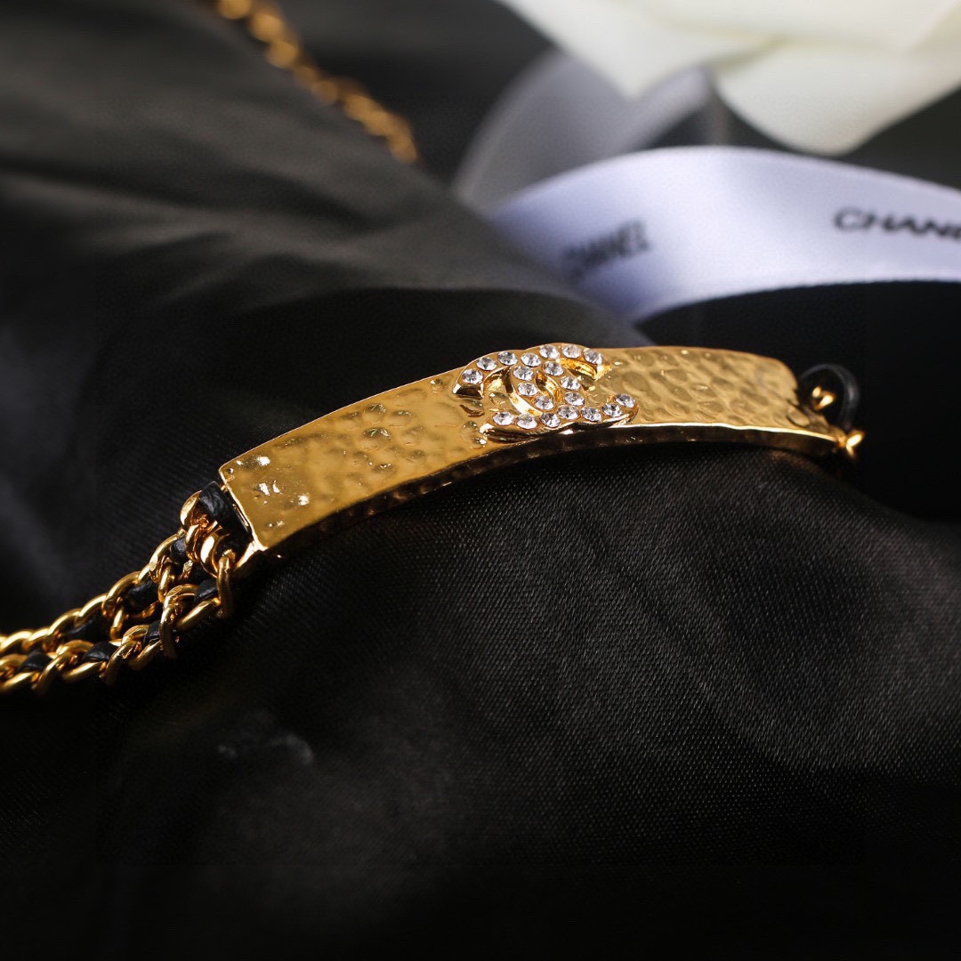 CCW134 Metal and leather cc chain belt - ccjewelryacc