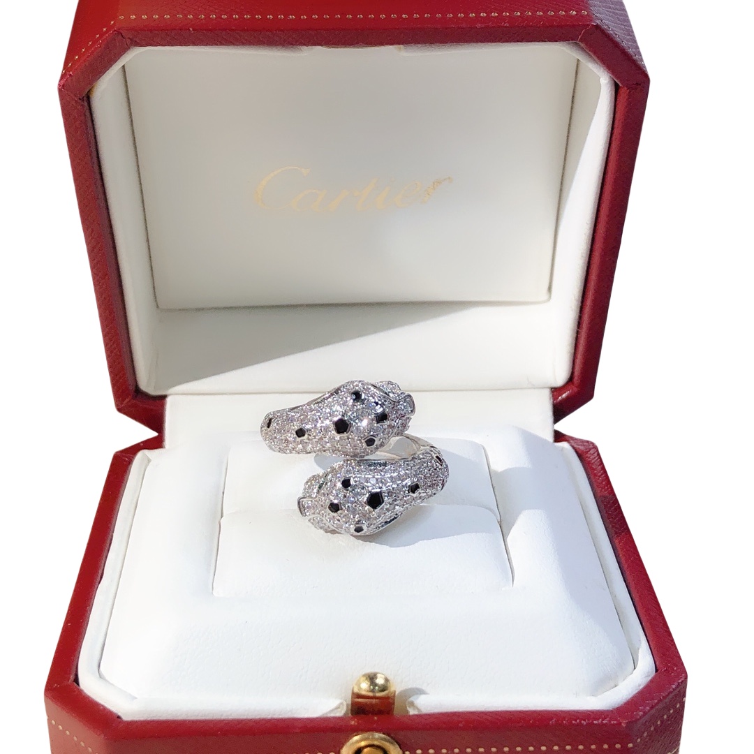 CTSV013 V-Gold full diamond leopard bracelet - ccjewelryacc