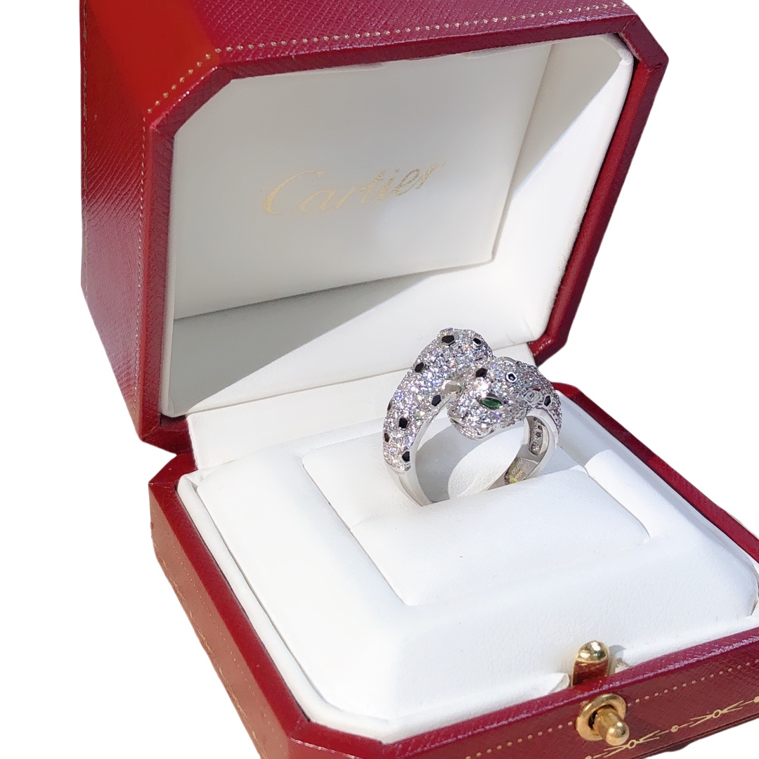 CTSV013 V-Gold full diamond leopard bracelet - ccjewelryacc