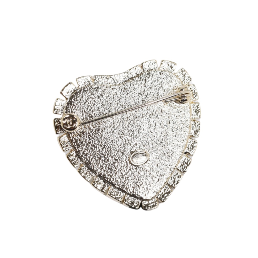BCB381 24A heart rhinestone brooch pin - ccjewelryacc