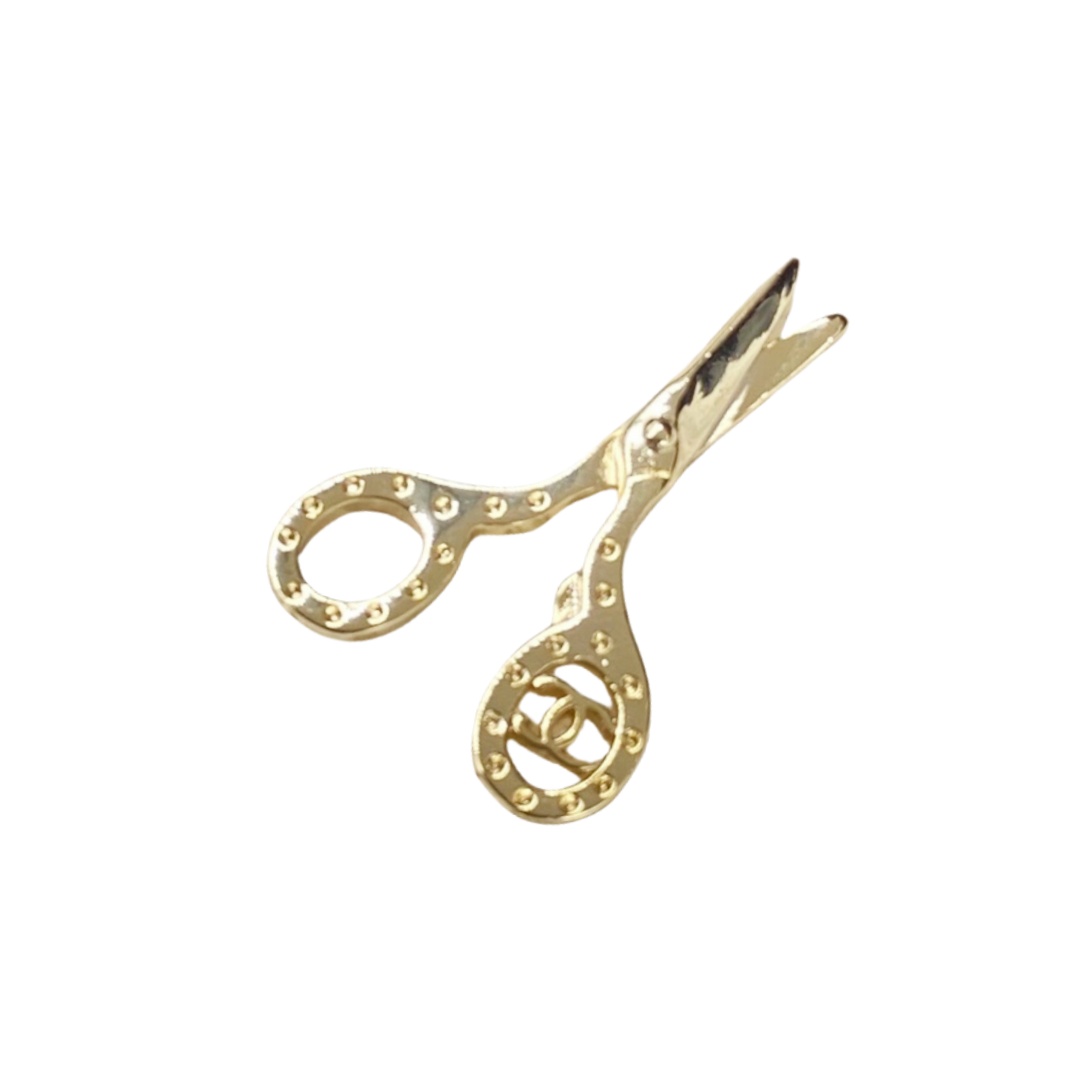 BCB391 CC metal Scissors perfume bottle Cross pattern heart brooch pin set of 3 - ccjewelryacc