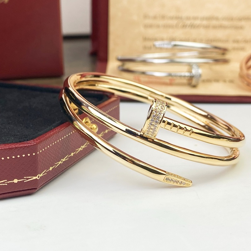 CTSV039 18K Juste un Clou bracelet, double, diamonds - ccjewelryacc