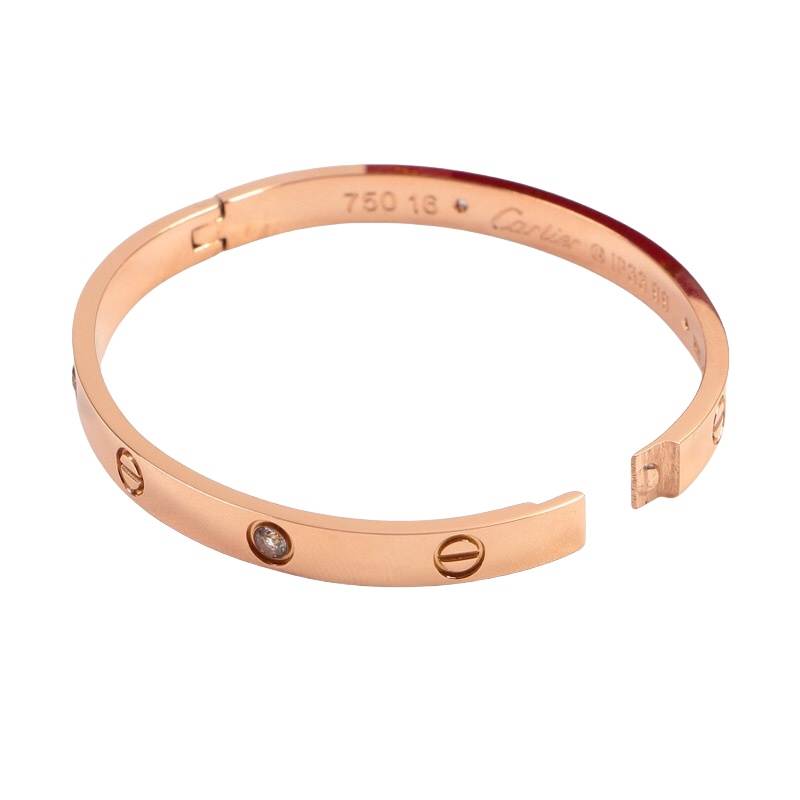 CTS036 Buckle version Love bangle bracelet 6mm - ccjewelryacc