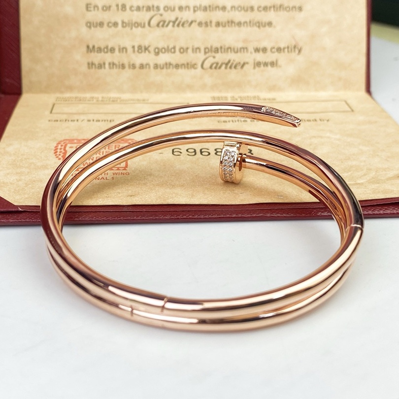 CTSV039 18K Juste un Clou bracelet, double, diamonds - ccjewelryacc