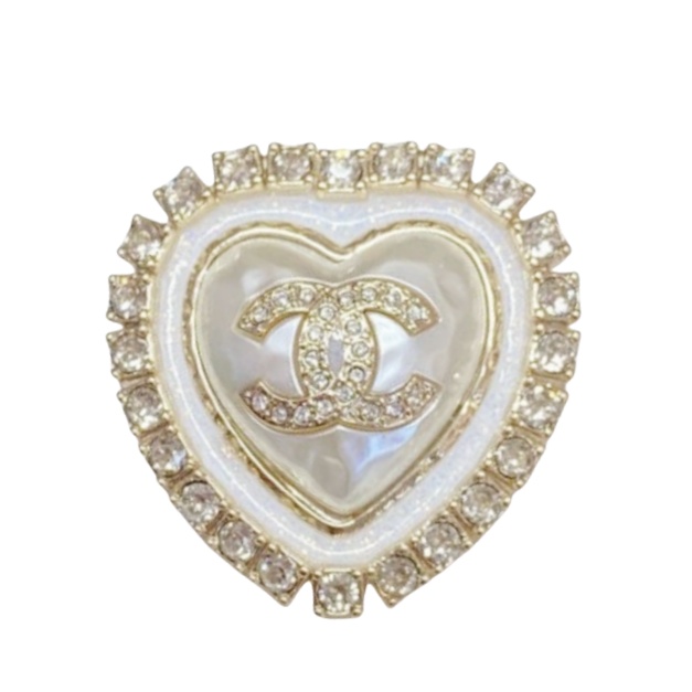 BCB381 24A heart rhinestone brooch pin - ccjewelryacc