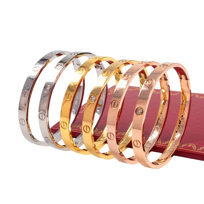 CTS036 Buckle version Love bangle bracelet 6mm - ccjewelryacc
