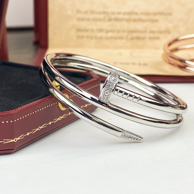 CTSV039 18K Juste un Clou bracelet, double, diamonds - ccjewelryacc