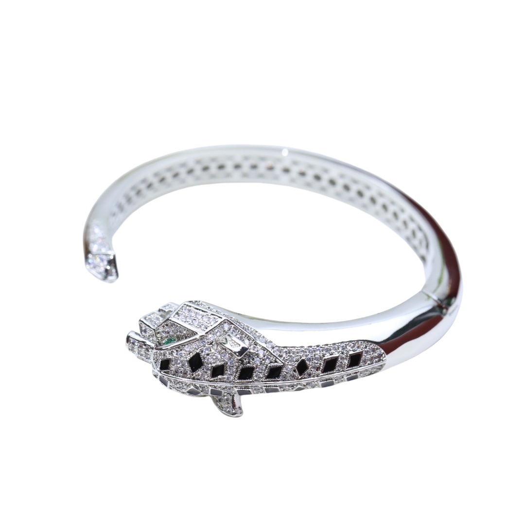 CTSV012 18k Gold full diamond leopard bracelet - ccjewelryacc