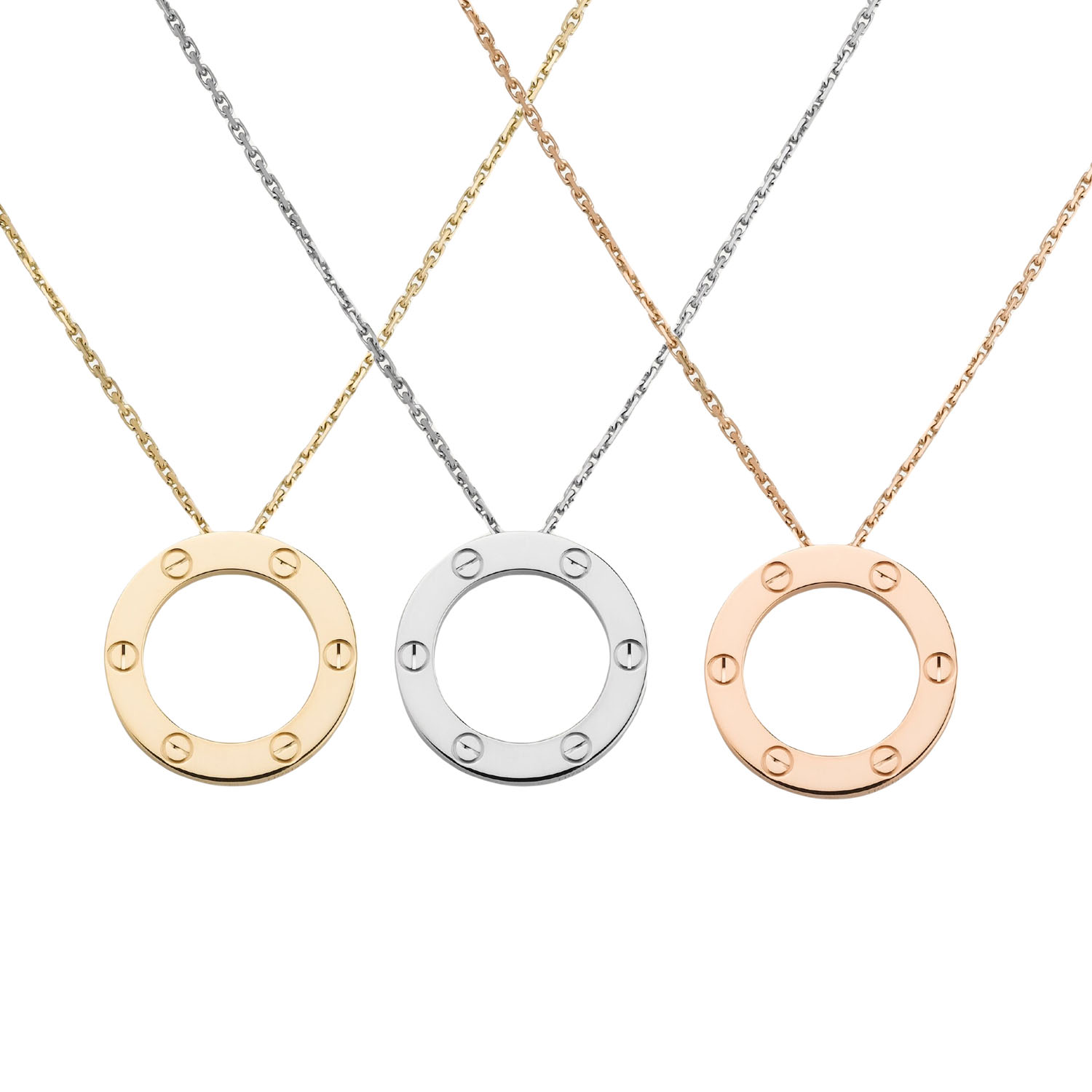 CTN001 Full diamond love pendant necklace - ccjewelryacc