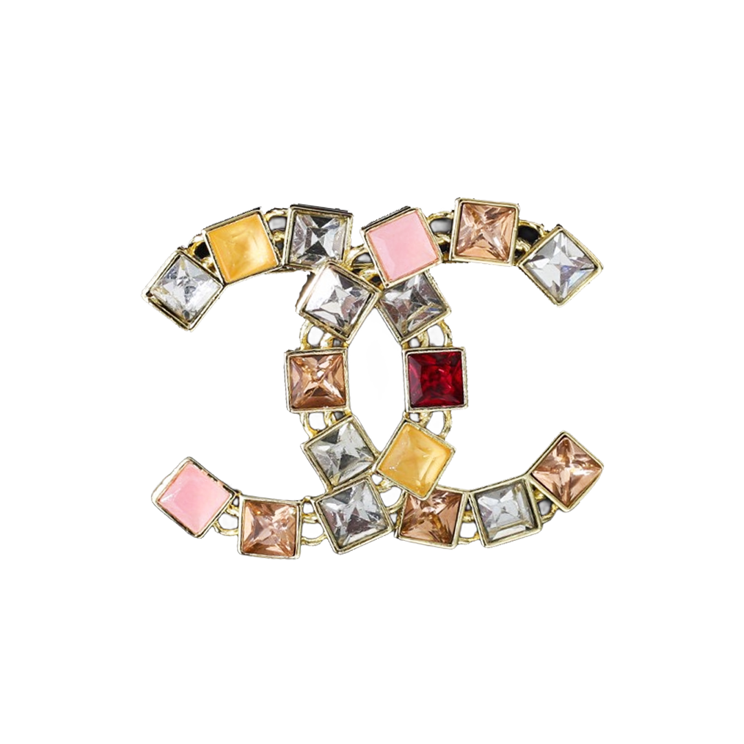 BCB267 Multicolor CC Logo brooch pin - ccjewelryacc