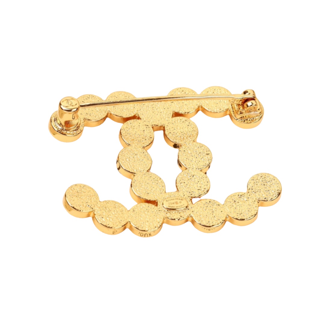 BCB103 24P Vintage Metal Button CC brooch - ccjewelryacc