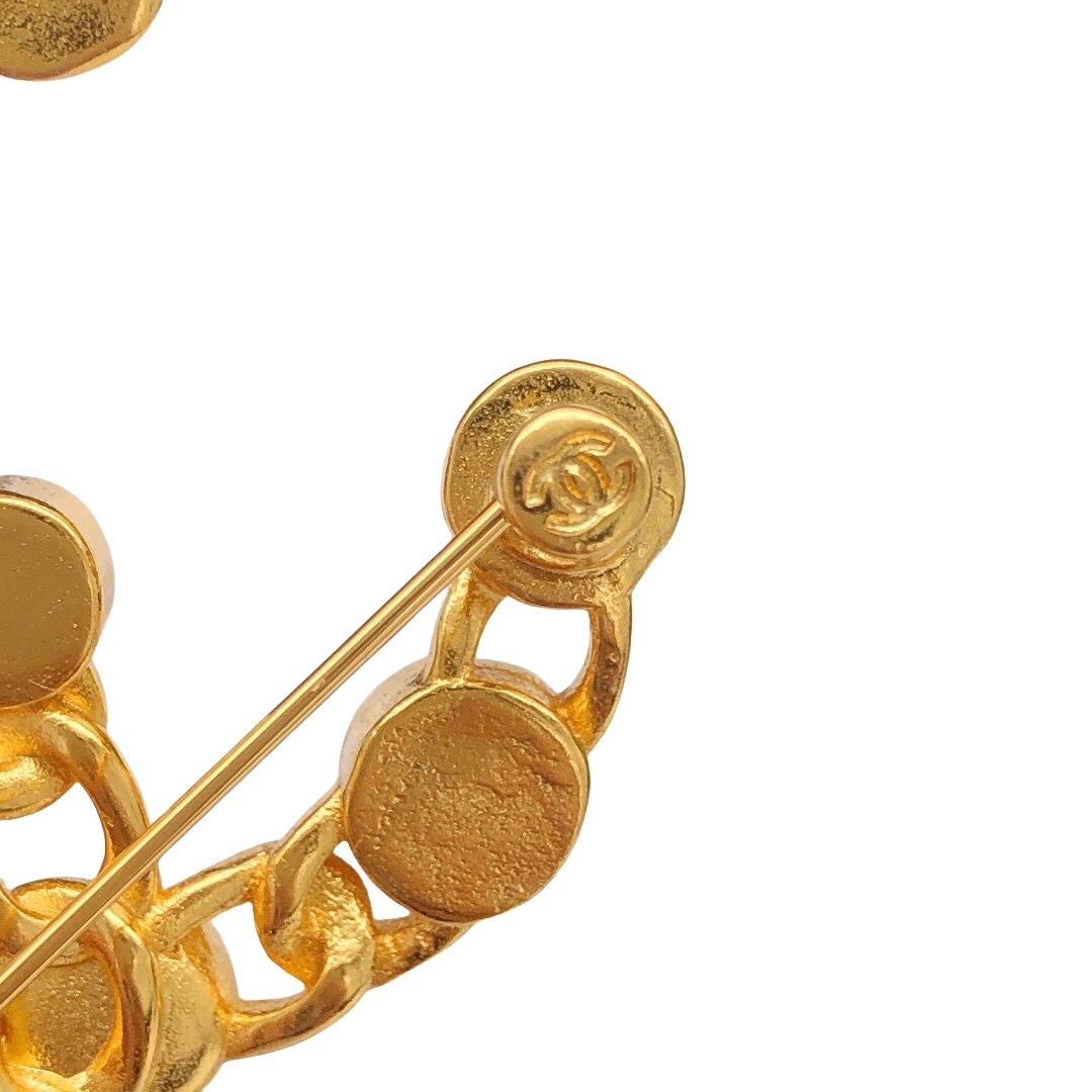 BCB345 Colourful diamond CC Logo brooch pin - ccjewelryacc