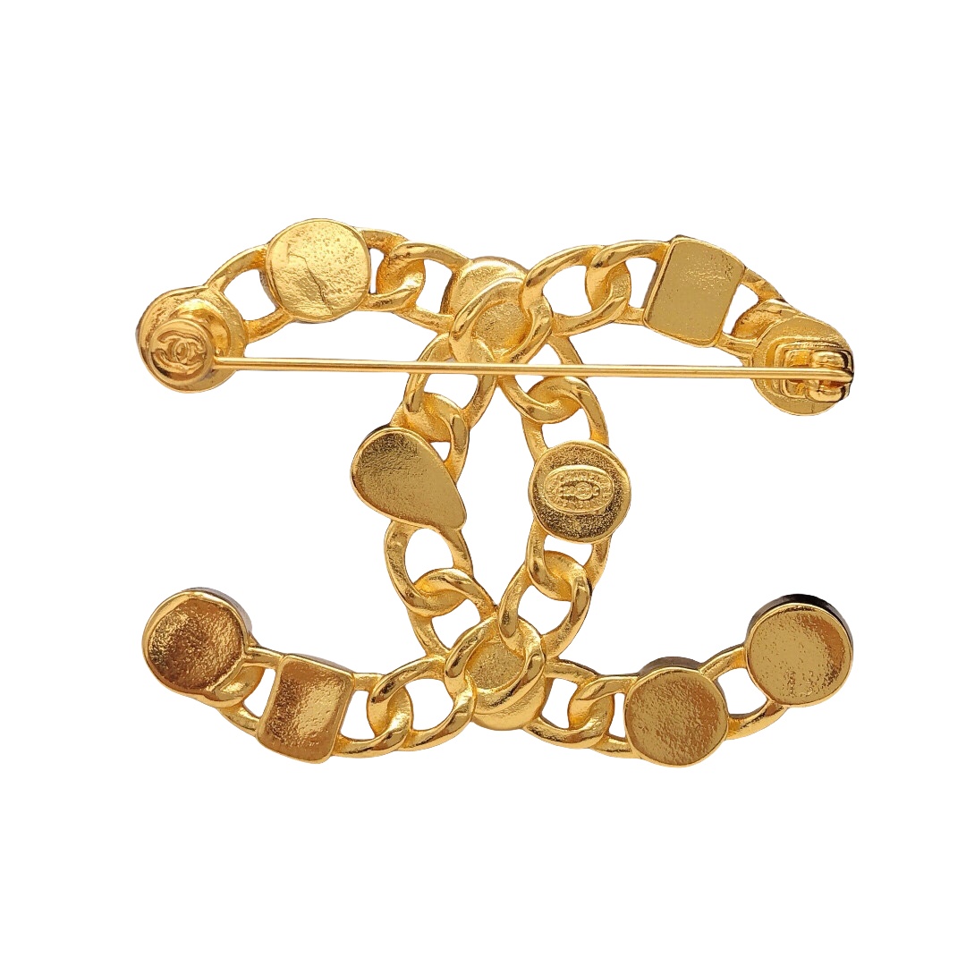 BCB345 Colourful diamond CC Logo brooch pin - ccjewelryacc