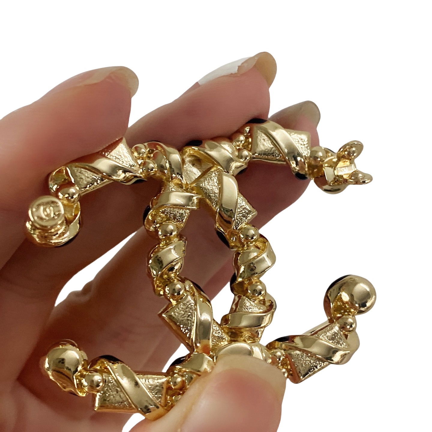 BCB126 Coloured glaze CC Logo brooch Pin - ccjewelryacc