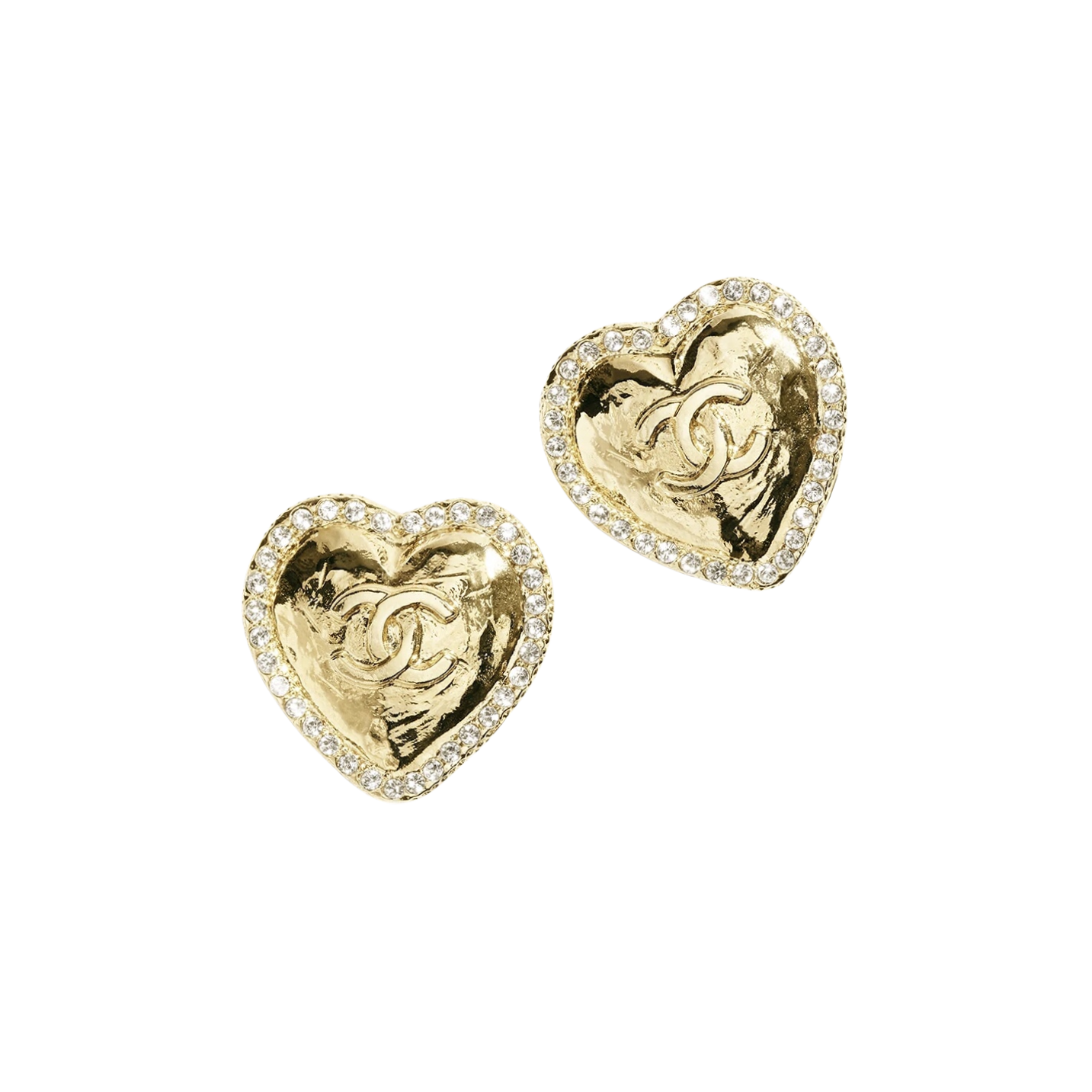 CCE486 24P CC heart stud earring - ccjewelryacc