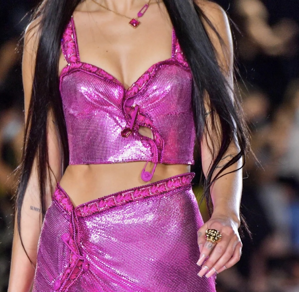 VSN018 Ancient Greek Medusa safety pin necklace - ccjewelryacc