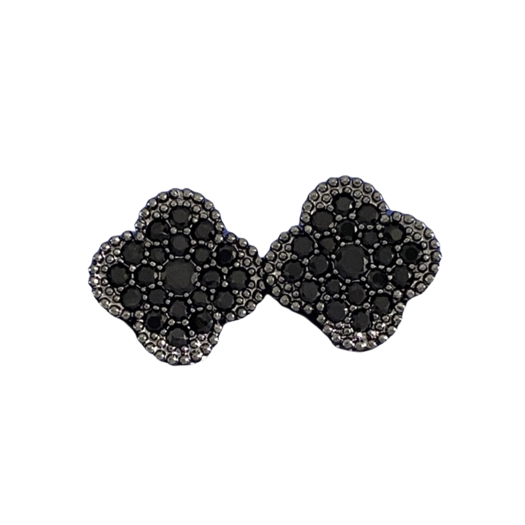 VCE044 Black VCA Vintage Magic Alhambra stud earring - ccfashionjewelry