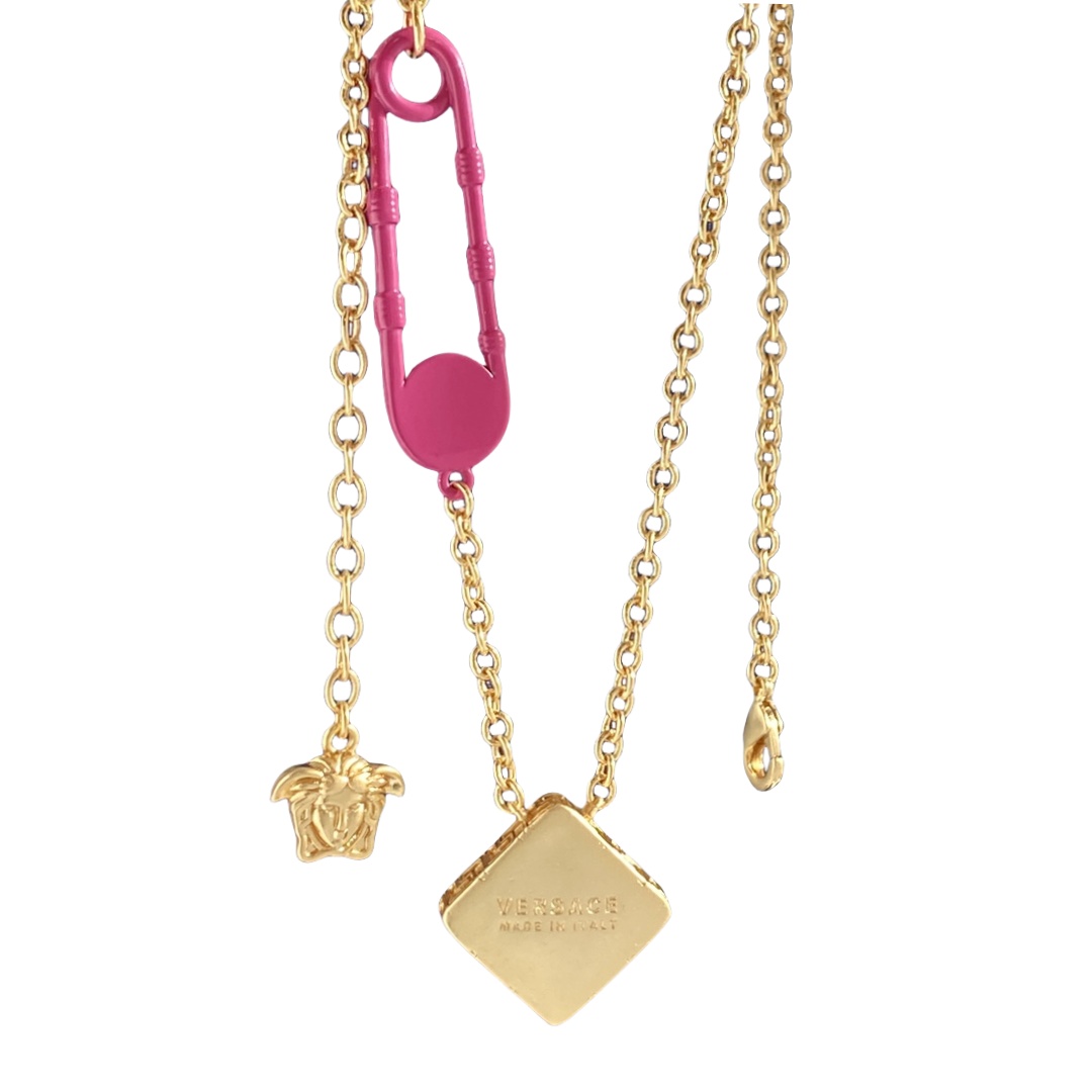 VSN018 Ancient Greek Medusa safety pin necklace - ccjewelryacc