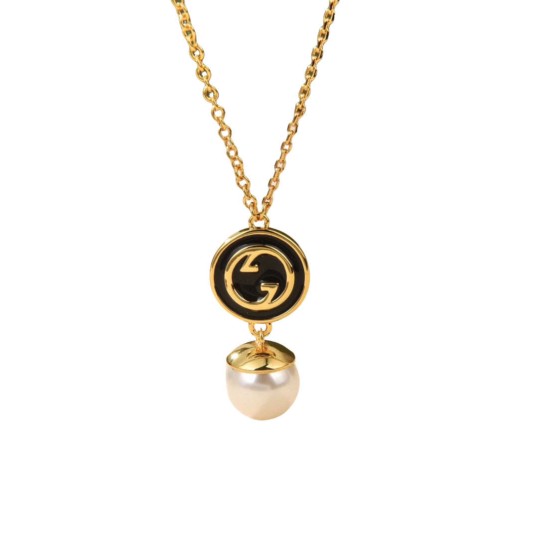 GGN023 GG Pearl blondie pendant necklace - ccjewelryacc