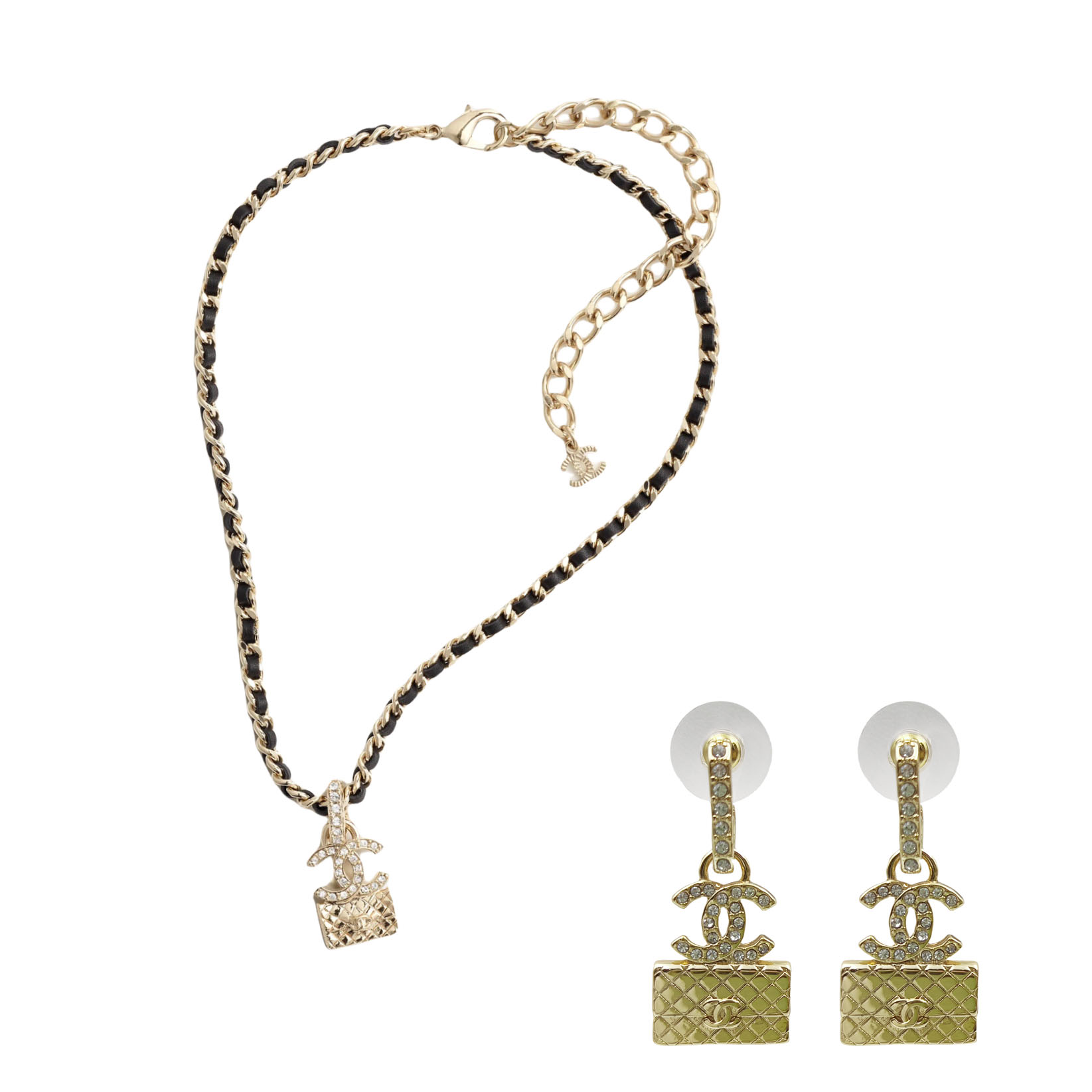 CCN032 CC bag pendant Necklace earrings - ccjewelryacc