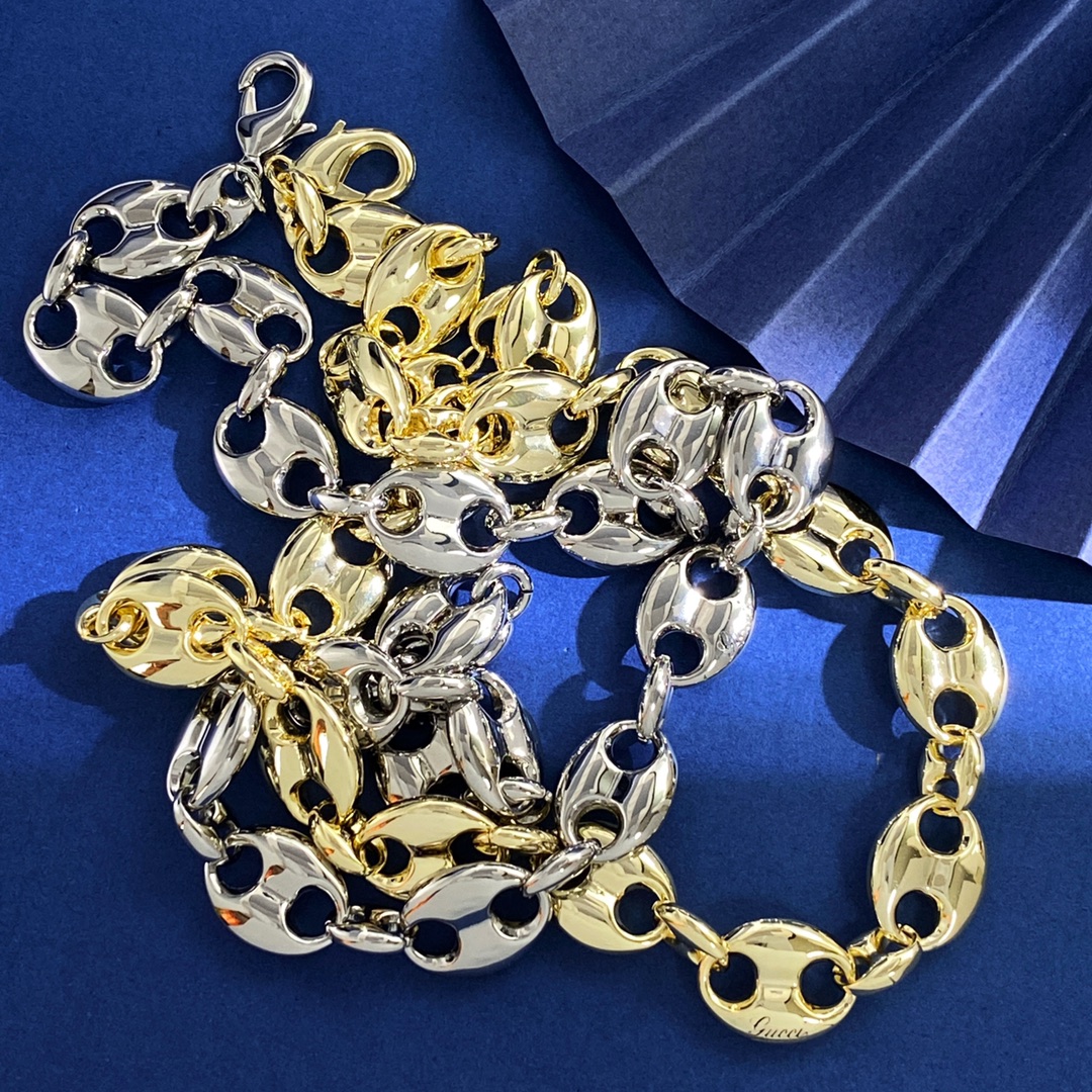 GGN028 GG Pig nose choker necklace - ccjewelryacc