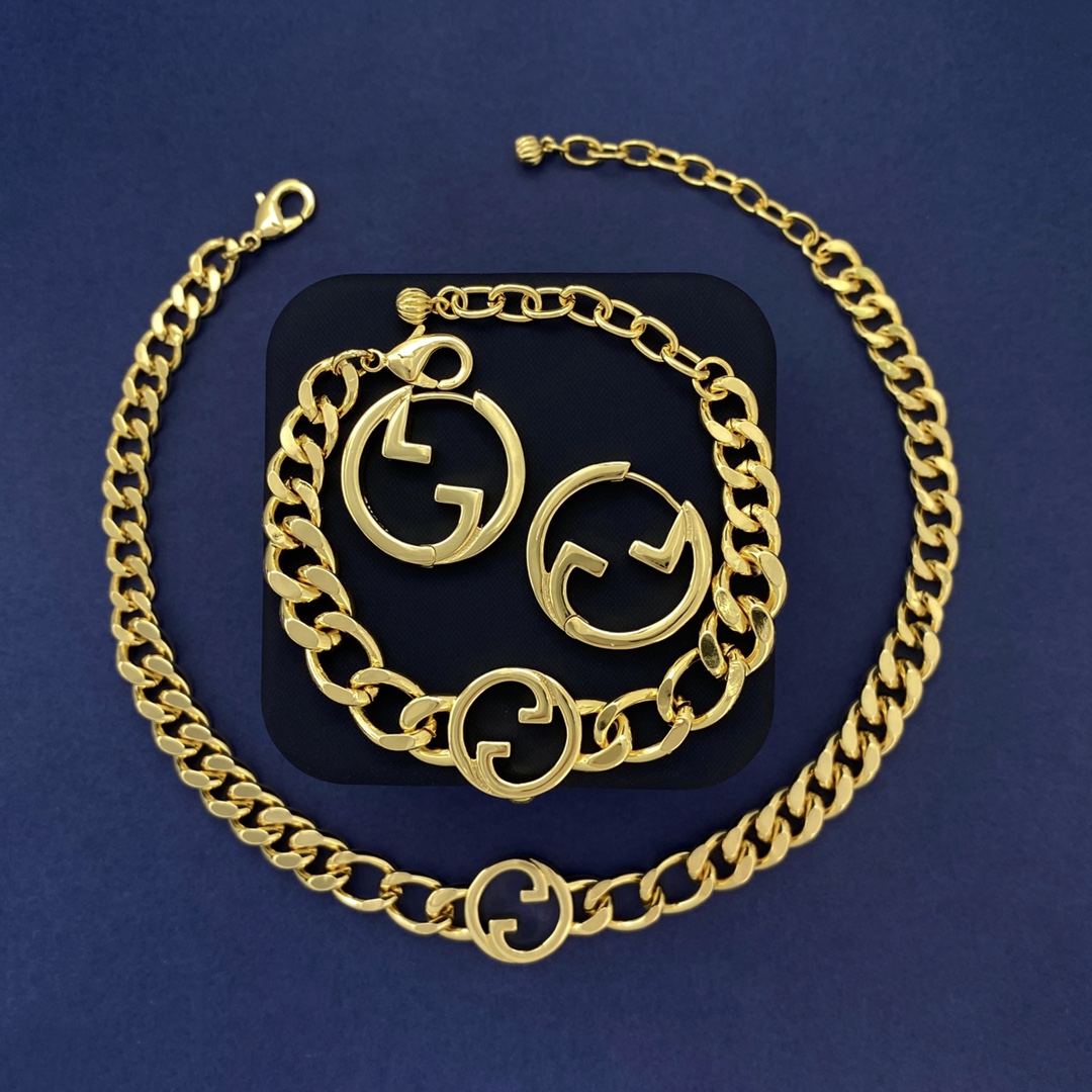 GGN026  Interlocking G Choker necklace - ccjewelryacc