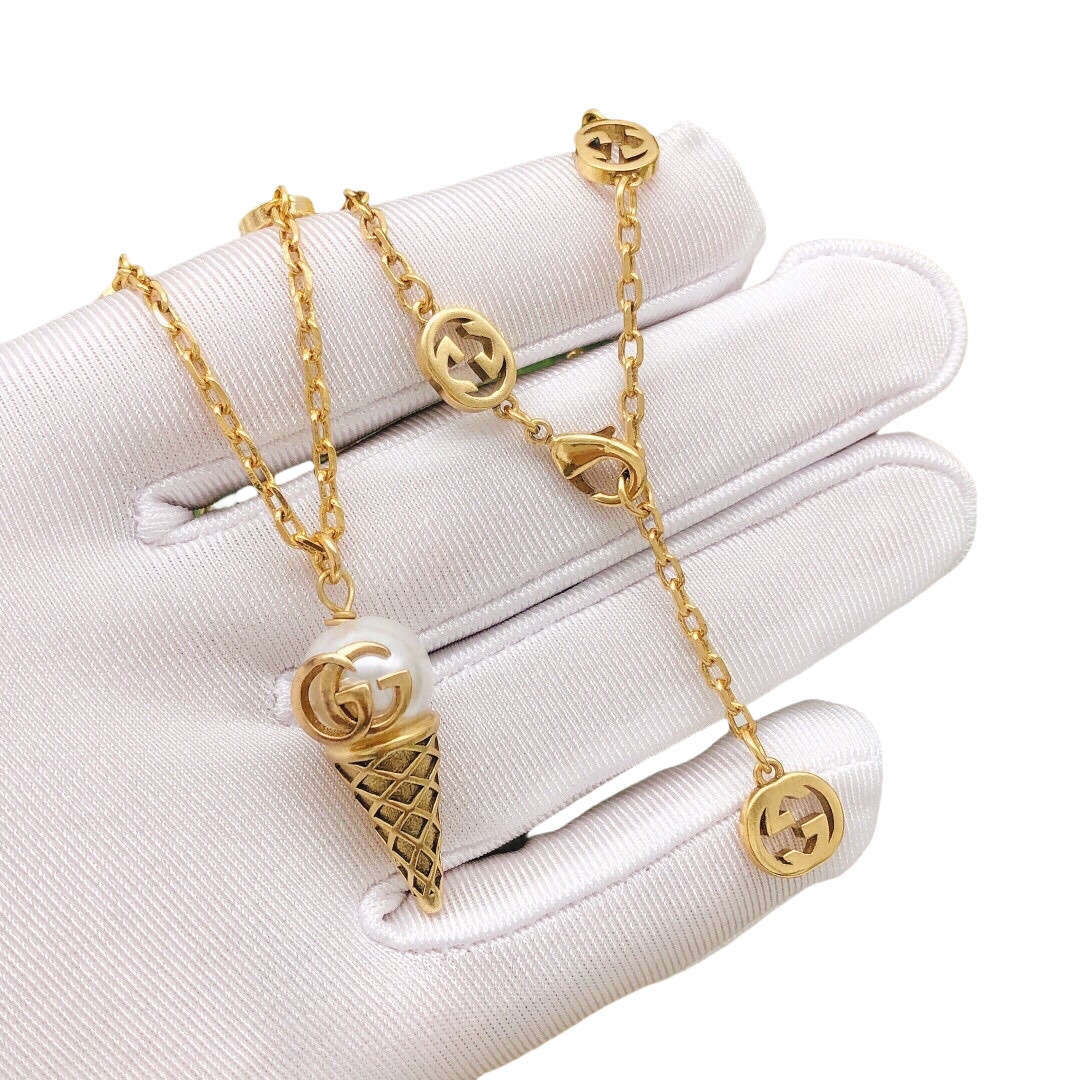 GGN021 GG ice cream cone necklace - ccjewelryacc