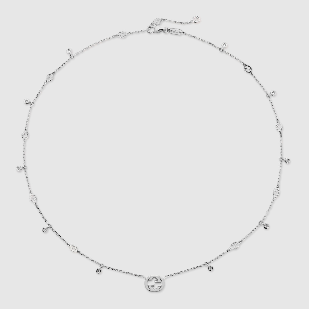 GGN007  GG Interlocking charms choker necklace - ccjewelryacc