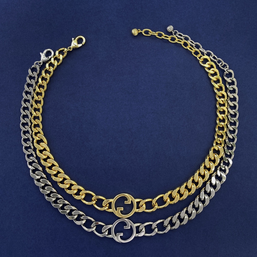 GGN026  Interlocking G Choker necklace - ccjewelryacc