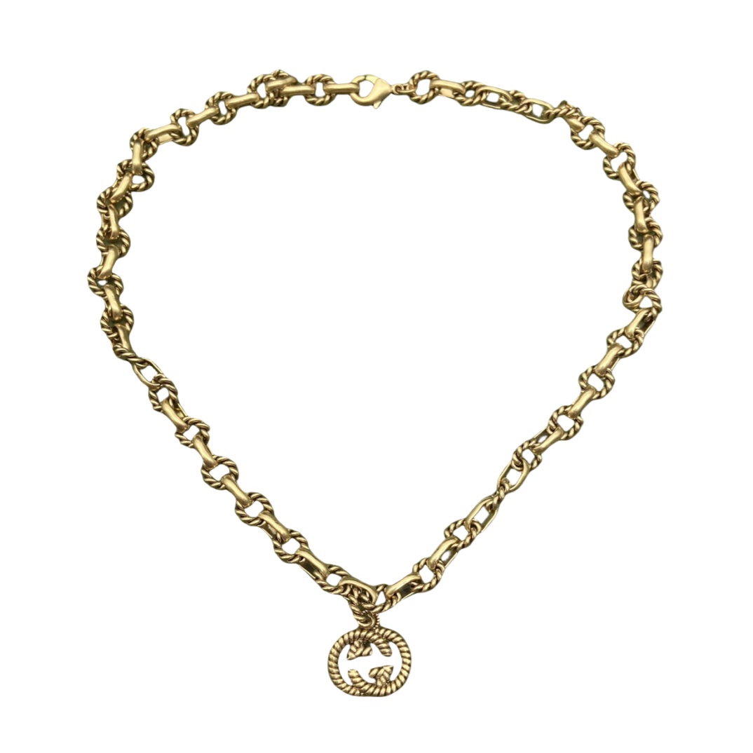 GGN004 GG interlocking pendant necklace - ccjewelryacc