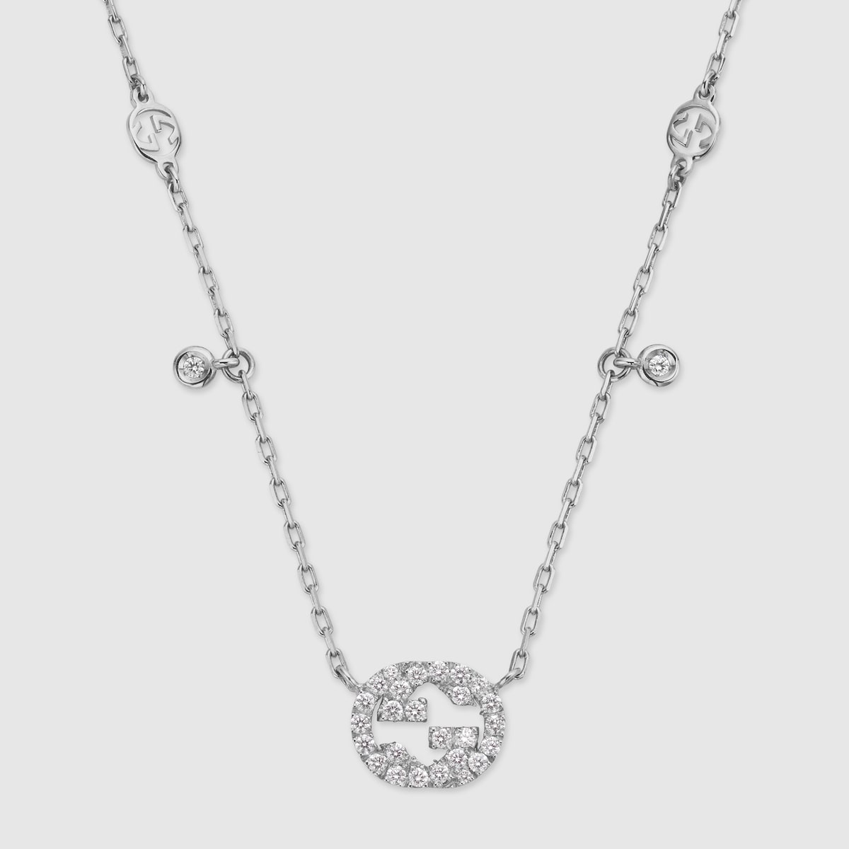 GGN007  GG Interlocking charms choker necklace - ccjewelryacc