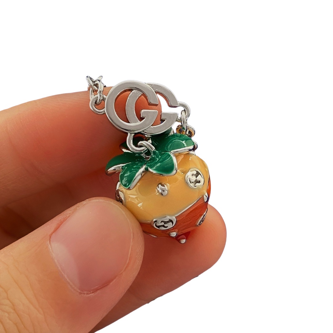GGN048 GG strawberry Pendtant necklace - ccjewelryacc