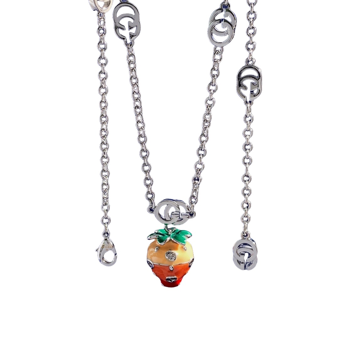GGN048 GG strawberry Pendtant necklace - ccjewelryacc