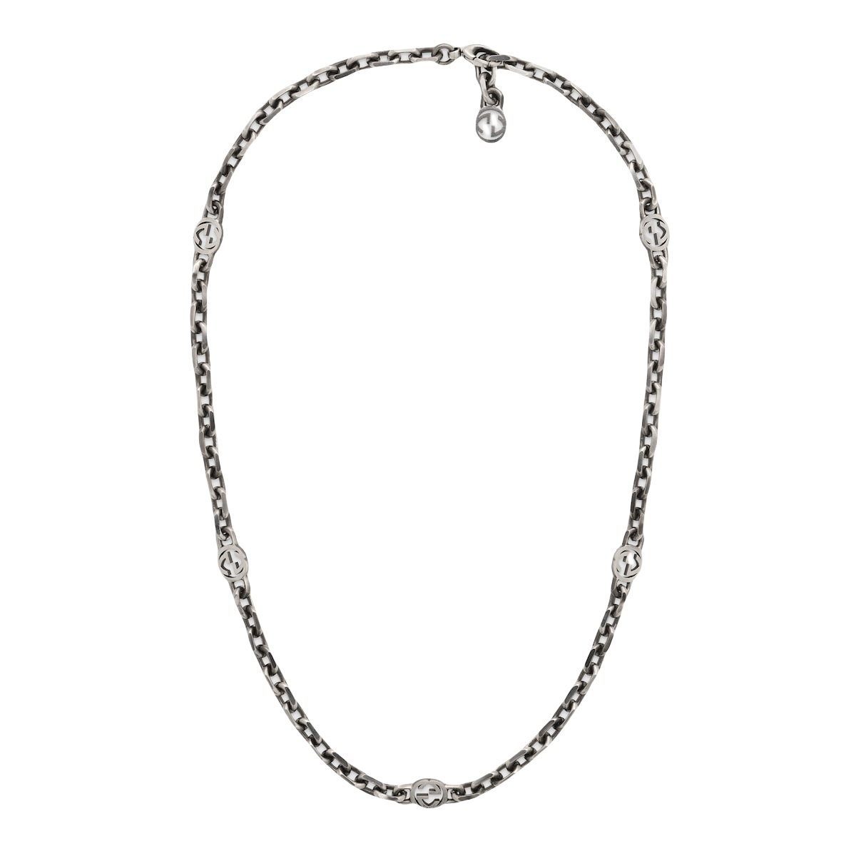 GGN034 Interlocking G Chain Necklace 5 motif - ccjewelryacc